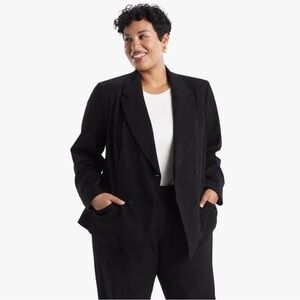 NWT M.M. Lafleur Roxanne Blazer in Black Light‎ Twill.